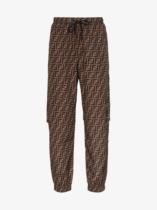 FENDI Brown nylon pants