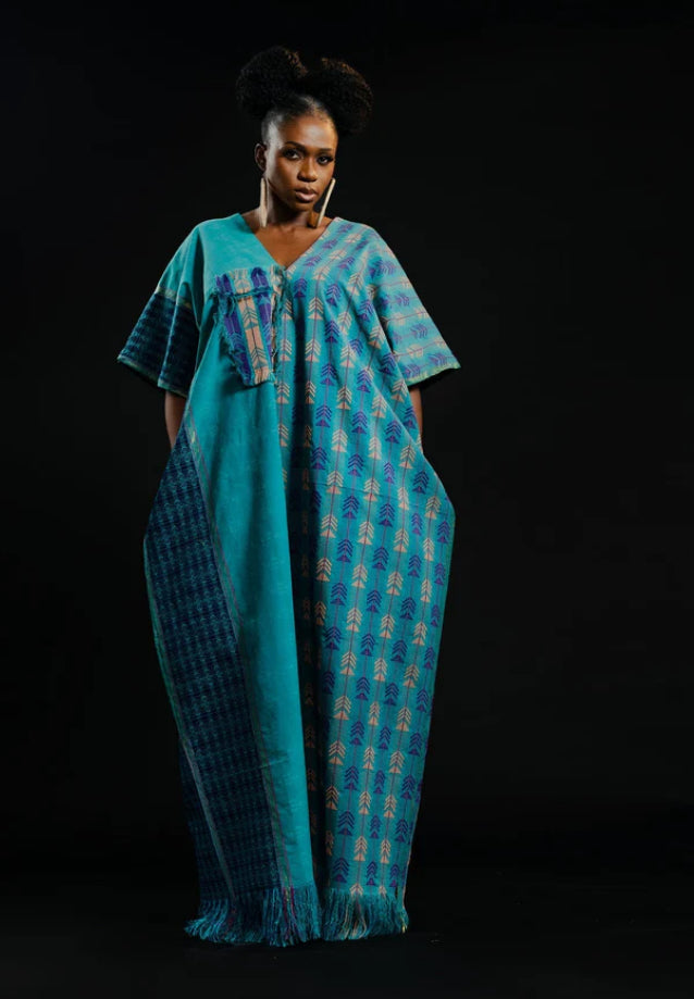 AKWEKE KAFTAN TEAL